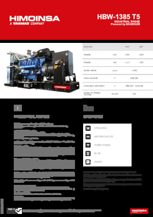 Generatori diesel HIMOINSA HBW-1385 T5