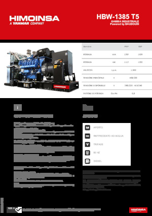 Generatori diesel HIMOINSA HBW-1385 T5