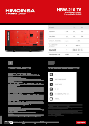 Generatori diesel HIMOINSA HBW-210 T6