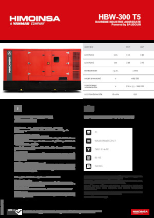 Generatori diesel HIMOINSA HBW-300 T5