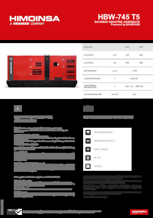 Generatori diesel HIMOINSA HBW-745 T5