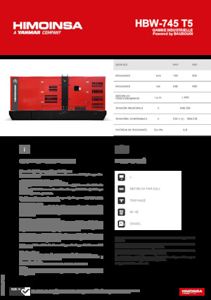 Generatori diesel HIMOINSA HBW-745 T5