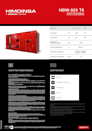 Generatori diesel HIMOINSA HBW-920 T6