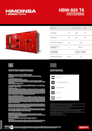 Generatori diesel HIMOINSA HBW-920 T6