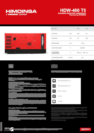 Generatori diesel HIMOINSA HDW-460 T5