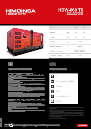 Generatori diesel HIMOINSA HDW-660 T6