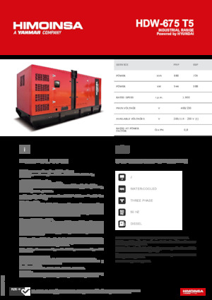 Generatori diesel HIMOINSA HDW-675 T5