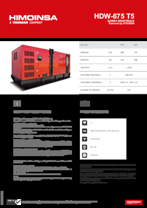 Generatori diesel HIMOINSA HDW-675 T5