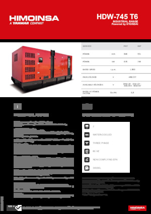 Generatori diesel HIMOINSA HDW-745 T6