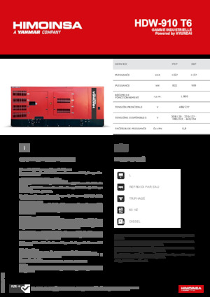 Generatori diesel HIMOINSA HDW-910 T6