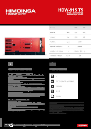 Generatori diesel HIMOINSA HDW-915 T5