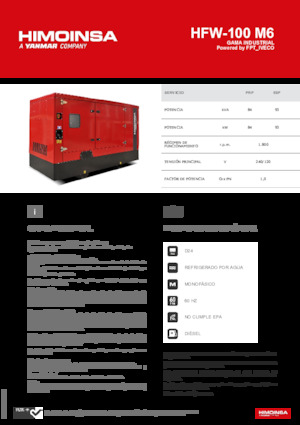 Generatori diesel HIMOINSA HFW-100 M6