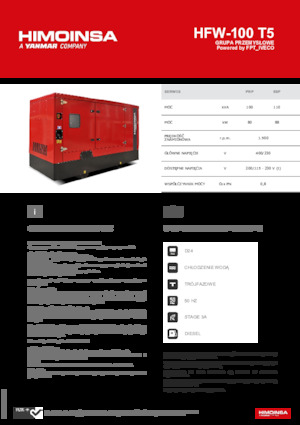 Generatori diesel HIMOINSA HFW-100 T5
