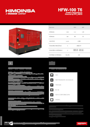Generatori diesel HIMOINSA HFW-100 T6