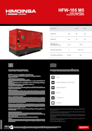 Generatori diesel HIMOINSA HFW-105 M5