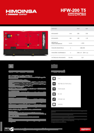 Generatori diesel HIMOINSA HFW-200 T5