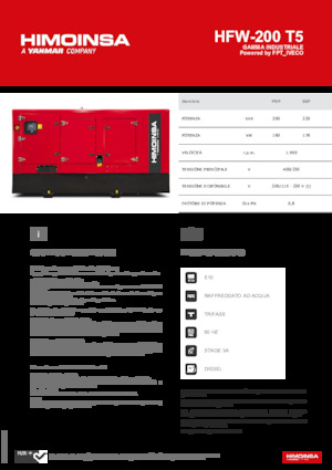Generatori diesel HIMOINSA HFW-200 T5
