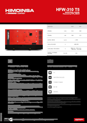 Generatori diesel HIMOINSA HFW-310 T5