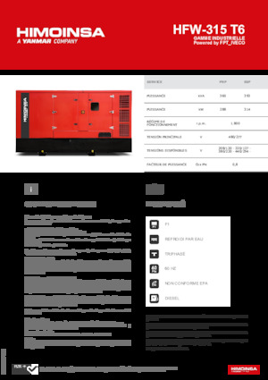 Generatori diesel HIMOINSA HFW-315 T6