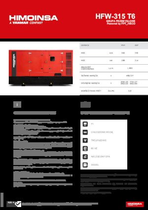 Generatori diesel HIMOINSA HFW-315 T6