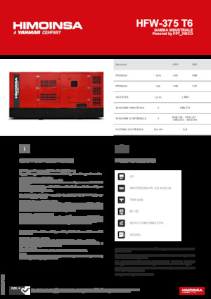 Generatori diesel HIMOINSA HFW-375 T6