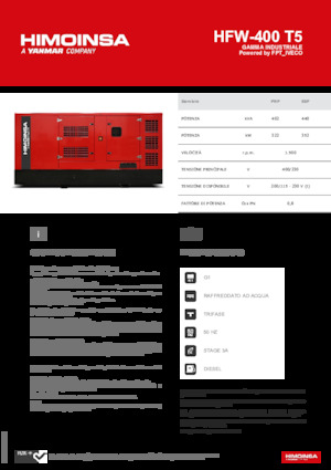 Generatori diesel HIMOINSA HFW-400 T5