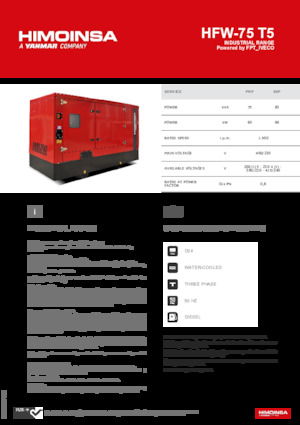 Generatori diesel HIMOINSA HFW-75 T5