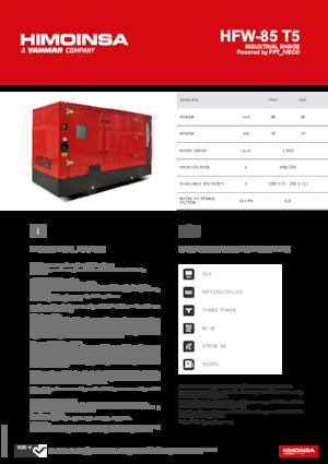 Generatori diesel HIMOINSA HFW-85 T5