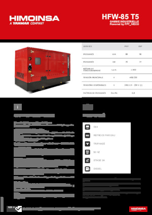 Generatori diesel HIMOINSA HFW-85 T5