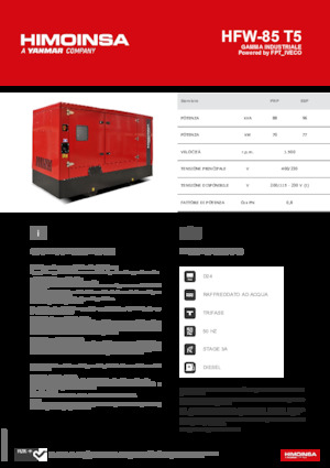 Generatori diesel HIMOINSA HFW-85 T5