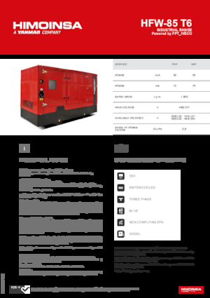 Generatori diesel HIMOINSA HFW-85 T6