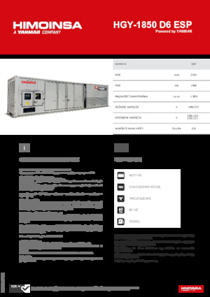 Generatori diesel HIMOINSA HGY-1850 D6 ESP