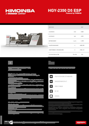 Generatori diesel HIMOINSA HGY-2350 D5 ESP