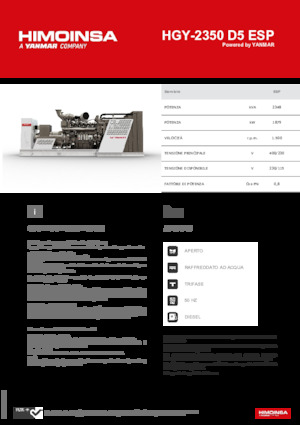 Generatori diesel HIMOINSA HGY-2350 D5 ESP