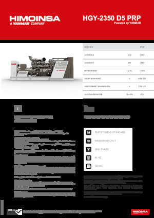 Generatori diesel HIMOINSA HGY-2350 D5 PRP