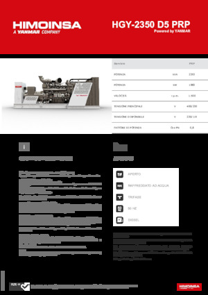 Generatori diesel HIMOINSA HGY-2350 D5 PRP