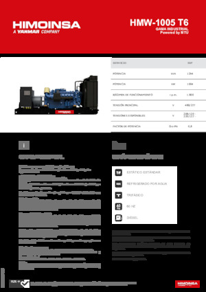 Generatori diesel HIMOINSA HMW-1005 T6