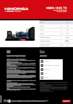 Generatori diesel HIMOINSA HMW-1005 T6