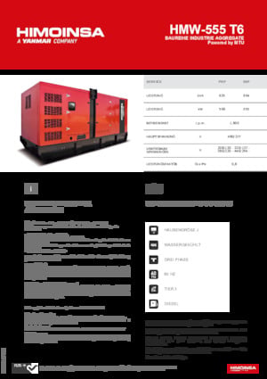 Generatori diesel HIMOINSA HMW-555 T6