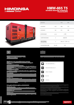 Generatori diesel HIMOINSA HMW-665 T5