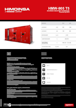 Generatori diesel HIMOINSA HMW-905 T5