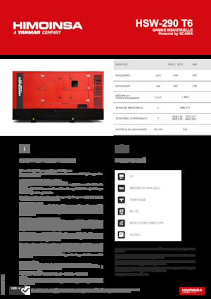 Generatori diesel HIMOINSA HSW-290 T6