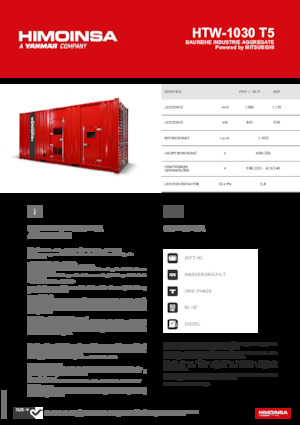 Generatori diesel HIMOINSA HTW-1030 T5