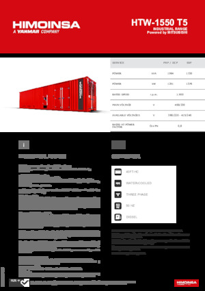 Generatori diesel HIMOINSA HTW-1550 T5
