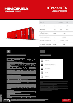 Generatori diesel HIMOINSA HTW-1550 T5