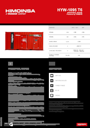 Generatori diesel HIMOINSA HYW-1095 T6