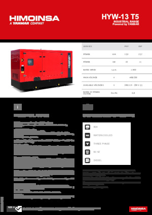 Generatori diesel HIMOINSA HYW-13 T5