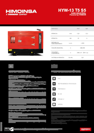 Generatori diesel HIMOINSA HYW-13 T5 S5