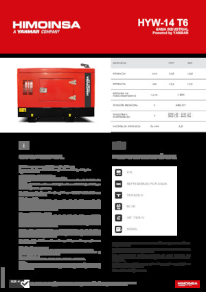 Generatori diesel HIMOINSA HYW-14 T6