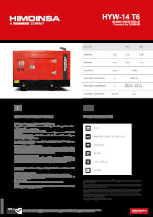 Generatori diesel HIMOINSA HYW-14 T6